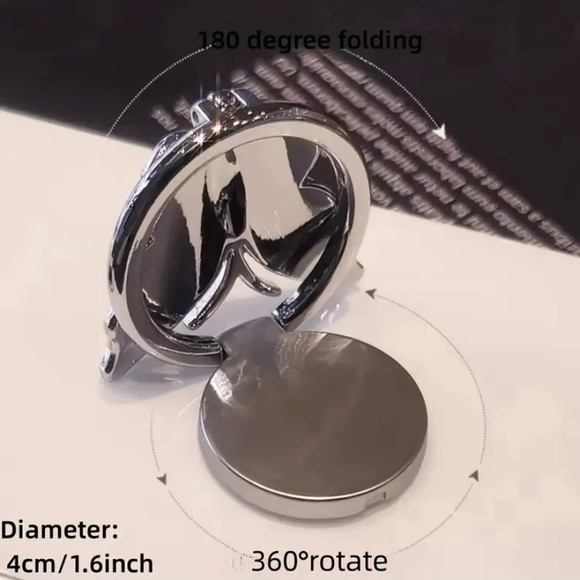 1 Pcs 360°Rotation Metal Butterfly Cell Phone Stand/ Finger Ring Holder - Picture 6 of 8